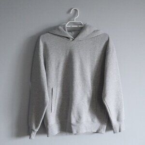 Uniqlo Womens Sz S Grey Hooded Oversized Pullover Kangaroo Pocket Sweater